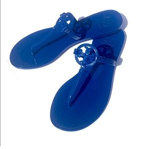 Tory Burch Royal Blue Mini Miller Jelly Sandals